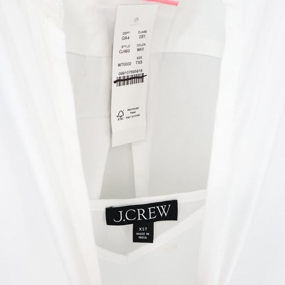 J.Crew Delilah Dress Cotton Poplin White Size XS Tall NWT - Picture 6 of 11
